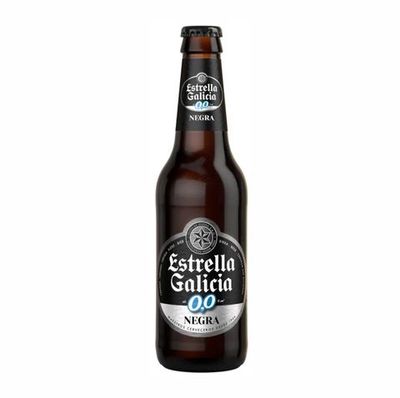 Estrella Galicia 0'0 Negra vidrio 33cl. 